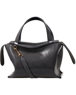 Wandler Ida Patent-Leather Tote Bag - Black