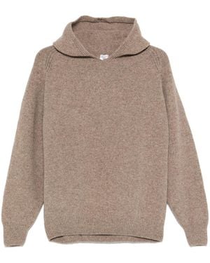 Baserange Knitted Hoodie - Natural