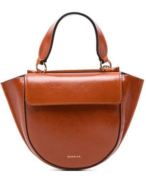 Wandler Hortensia Leather Tote Bag - Brown
