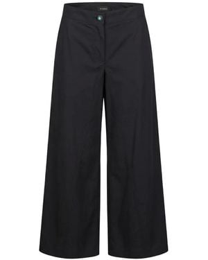 Pinko Canelli Button-Detail Wide-Leg Trousers - Black
