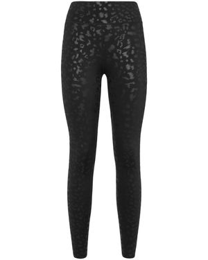 Philipp Plein Leopard-Print Leggings - Black