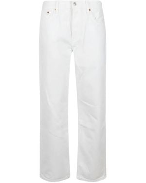 RE/DONE Logo-Patch Jeans - White
