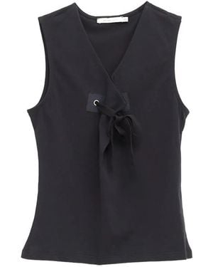 Paloma Wool Manir Lace-Up Sleeveless Top - Black