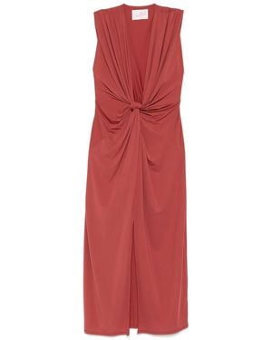 Mc2 Saint Barth Midikleid mit Knotendetail - Rot