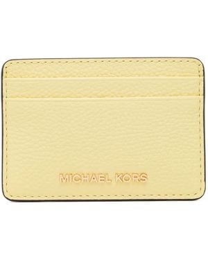 Michael Kors Leather Card Holder - Natural