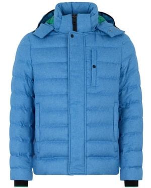 Herno Quilted Hooded Jacket - Blue