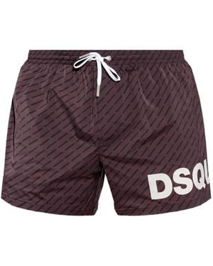 DSquared² Badeshorts Mit Kordelzug - Lila