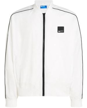 KARL LAGERFELD Zip-Up Sweatshirt - White