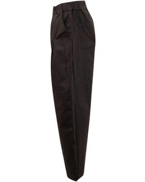 A PAPER KID Pantaloni Con Vita Elasticizzata - Nero