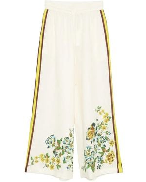 ALÉMAIS Pantalon Phyllis À Fleurs - White
