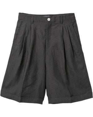 Jacquemus Pleated Turn-Up Trousers - Black