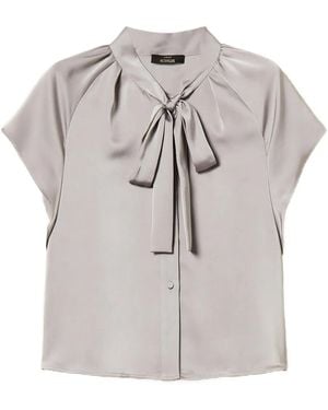 Twinset Bow-Detail Shirt - Grey