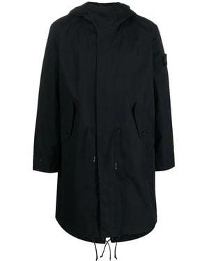 Stone Island コンパスパッチ ロングスリーブコート - ブラック