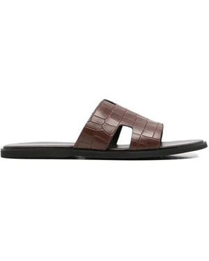 Alberto Gozzi Croc-Effect Cut-Out Sandals - White