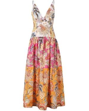 FARM Rio Lila Maxikleid Mit Print - Pink