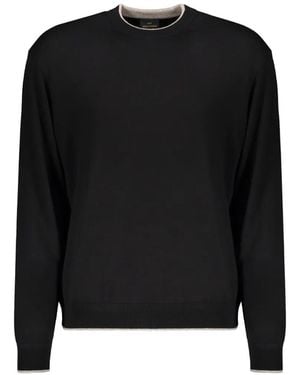 Paul & Shark Round-Neck Long-Sleeved Jumper - Black