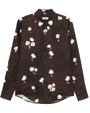 Sandro Floral-Print Shirt - Black