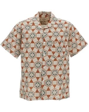Portuguese Flannel Pavement Geometric-Pattern Shirt - Natural
