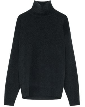 Lemaire High-Neck Wool Jumper - Blue