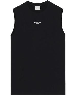 Drole de Monsieur Slogan-Print Tank Top - Black