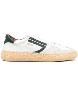 PURAAI Faux-Leather Trainers - Natural