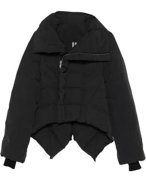 Rick Owens Asymmetrical Quilted Jacket - Black