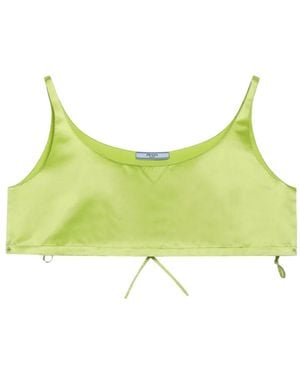 Prada Duchesse Crop Top - Green