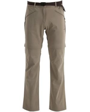 Trangoworld Pantalones Con Cremallera Y Cinturón - Gris