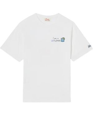 MC2 Saint Barth Portofino Logo-Embroidered T-Shirt - White