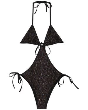 Missoni Badeanzug Mit Pailletten - Schwarz