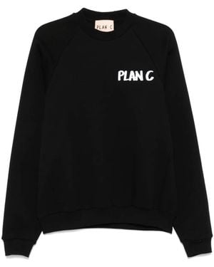 Plan C Biancaプリント スウェットシャツ - ブラック