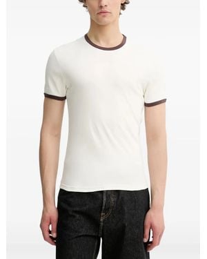 Samsøe & Samsøe Satod Contrast-Trim T-Shirt - White