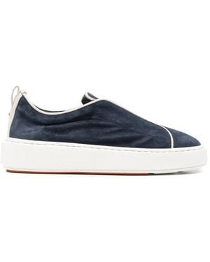 Santoni Victory Slip-On Trainers - Blue