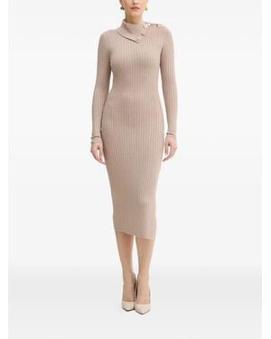 Guess Cable-Knit Midi Dress - Natural