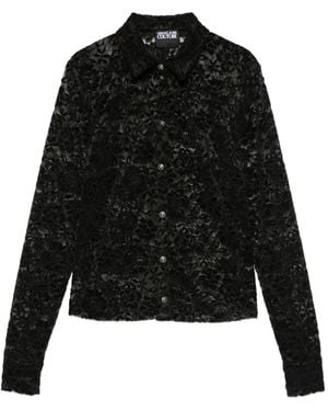 Versace Jeans Couture Buttoned Floral Shirt - Black