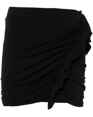 The Attico Minigonna Con Ruches - Nero