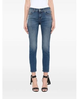 McQueen Cropped Skinny Jeans - Blue