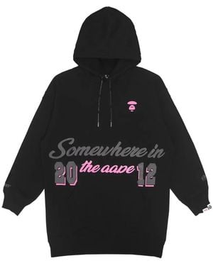 Aape By A Bathing Ape Moonface Printed Hoodie Dress - Black