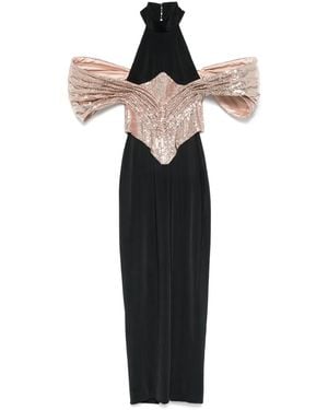 MITILIANE COUTURE Detachable-Corset Maxi Dress - Black