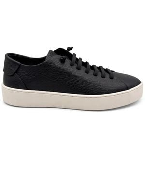 Fabiano Ricci Grained Leather Trainers - Black