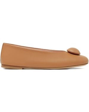 Fabiana Filippi Appliqué Ballet Flats - Brown