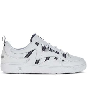 K-swiss Striped Leather Trainers - White