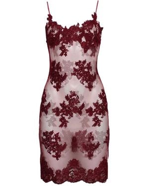 Roberta Einer Kleid Mit Spitzendetail - Rot