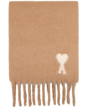 Ami Paris Holiday Capsule Scarf - Natural