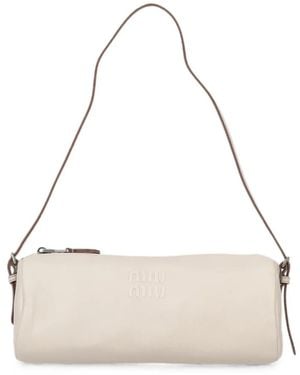 Miu Miu Nappa Leather Pouch - Natural