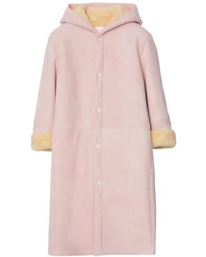 Burberry Abrigo Con Capucha - Rosa