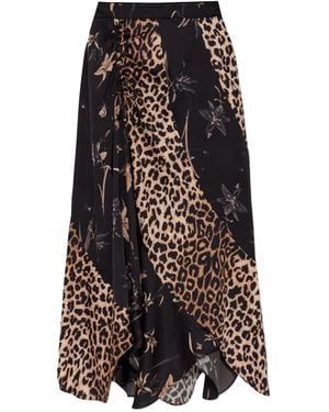 AllSaints Jupe Imprimée À Lien De Resserrage - Noir