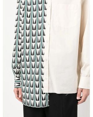Lanvin Patchwork Geometric Print Shirt - White