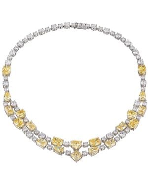 Anabela Chan Gargantilla Canary Love Heart con diamantes - Neutro