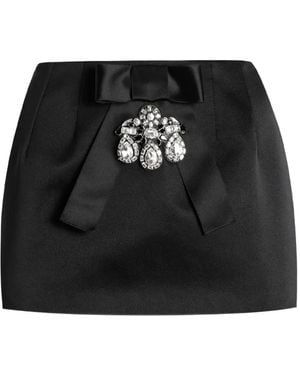 Dolce & Gabbana Satin Mini Skirt - Black